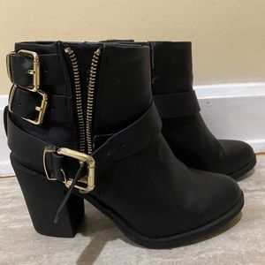 H&M Ankle Booties with Gold Hardware